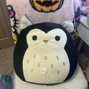 Squishmallows Black and White Owl Plush